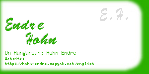 endre hohn business card